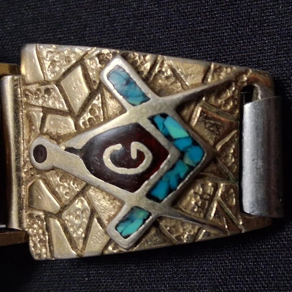 Helbros Gold Masonic Quartz Watch